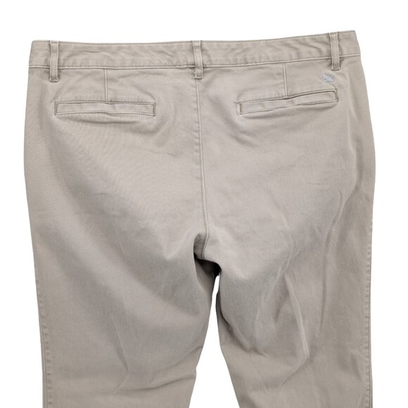 Eddie Bauer Boyfriend Chino Pants Womens Khaki Beige Flat Front Size 12 - Picture 4 of 11